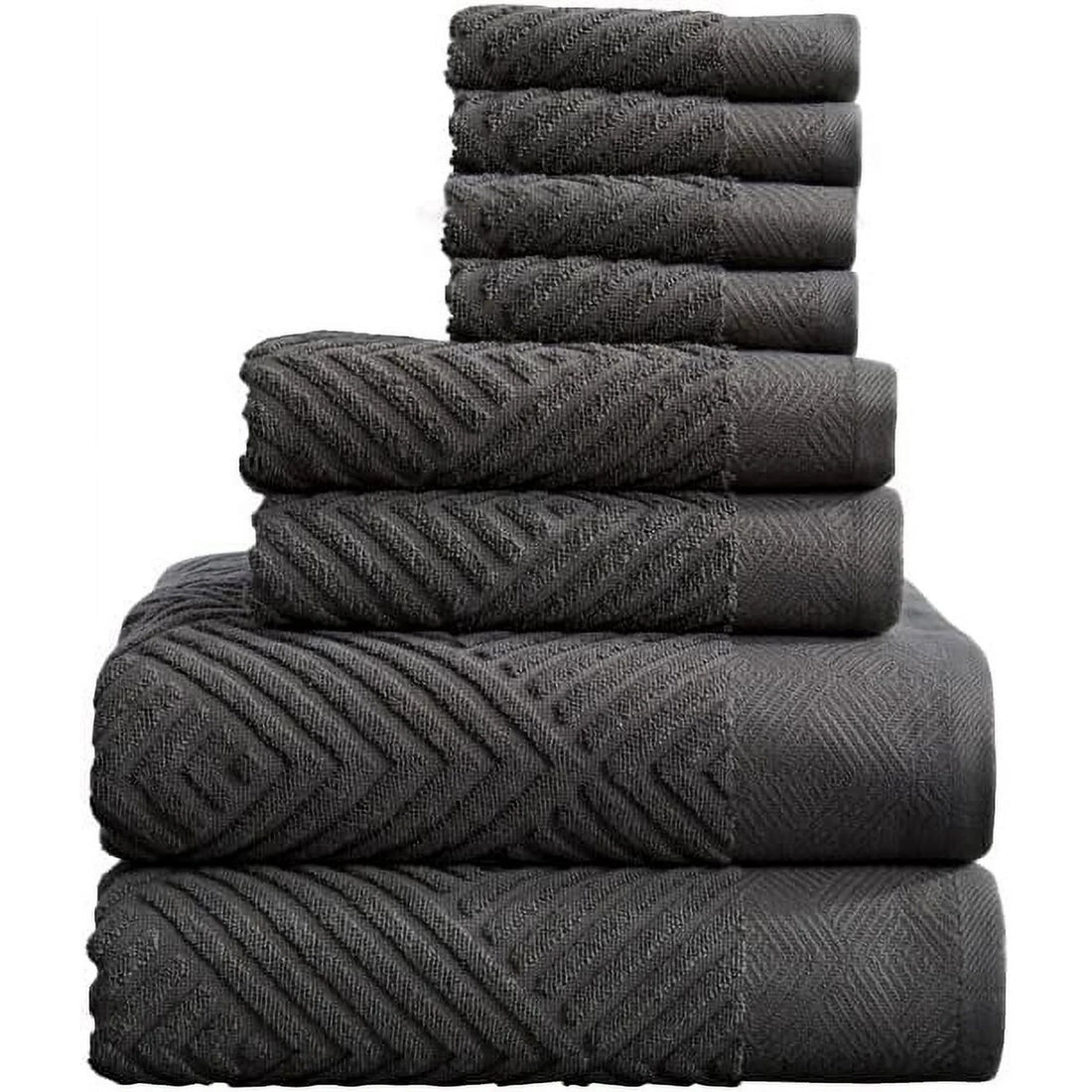Folded cotton bath towels