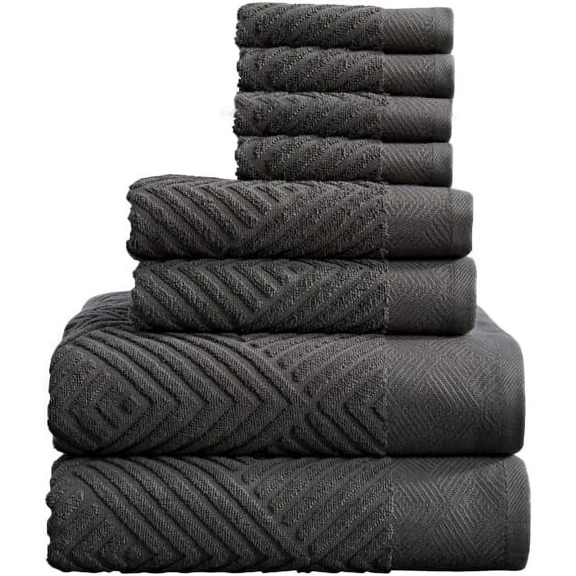 Folded cotton bath towels