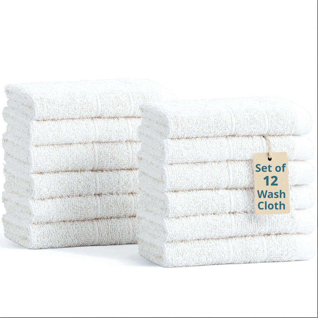 Soft folded towels and washcloths