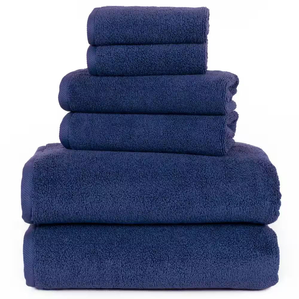 Stack of cotton bath towels