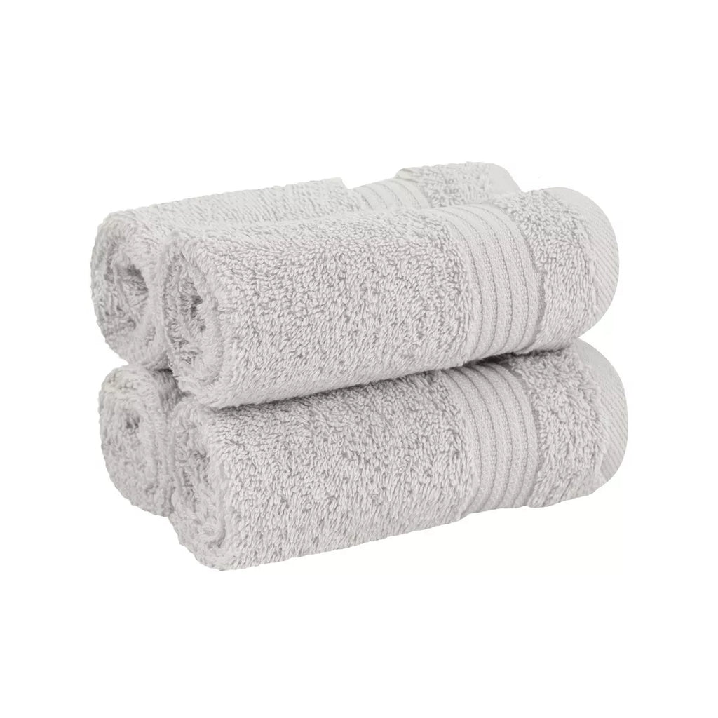 American Soft Linen 100% Cotton Turkish Premium Quality 4 Piece Washcloth Set, 13X13 Inches Washcloth Hand Face Towels for room and Kitchen