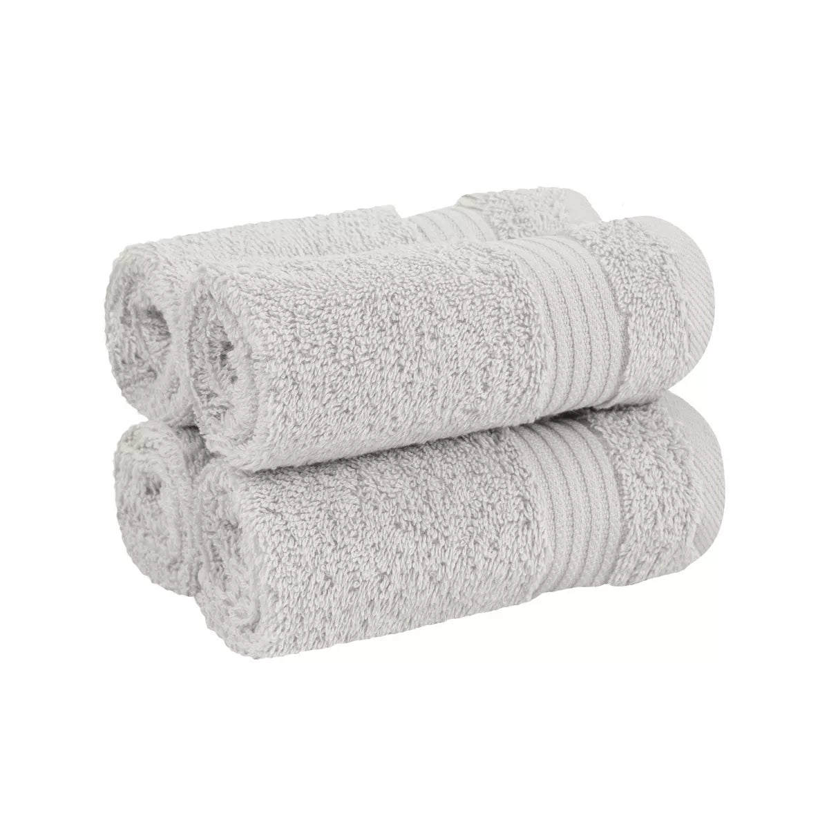 American Soft Linen 100% Cotton Turkish Premium Quality 4 Piece Washcloth Set, 13X13 Inches Washcloth Hand Face Towels for room and Kitchen