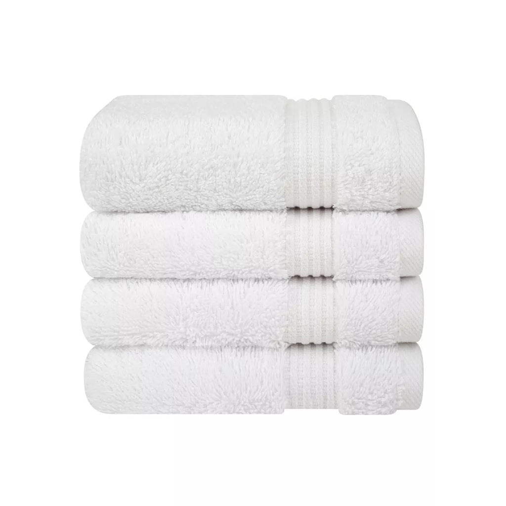 American Soft Linen 100% Cotton Turkish Premium Quality 4 Piece Washcloth Set, 13X13 Inches Washcloth Hand Face Towels for room and Kitchen