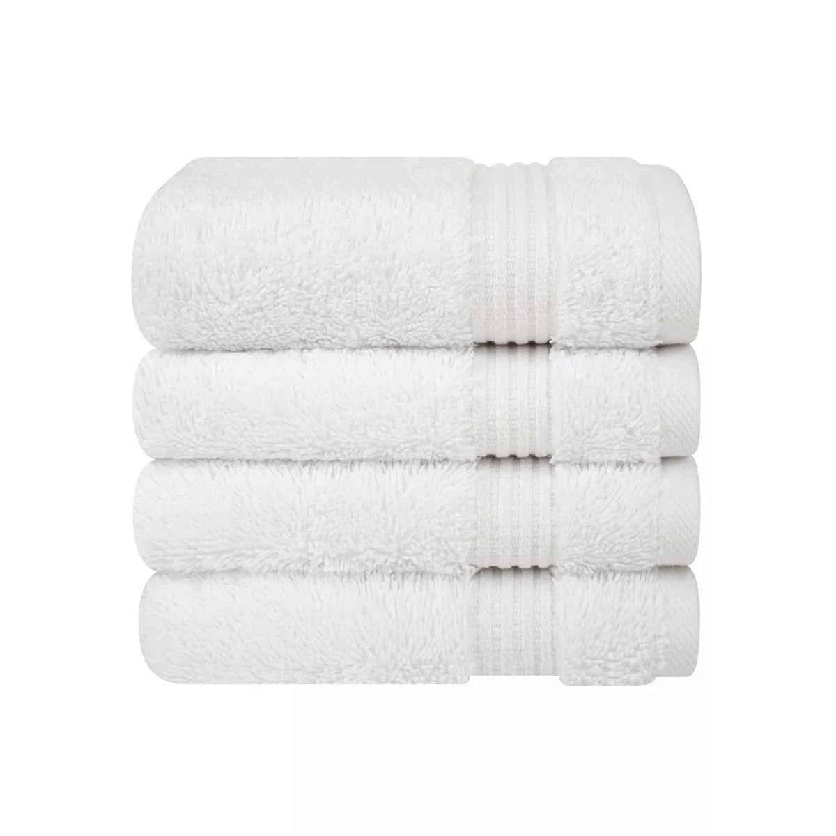 American Soft Linen 100% Cotton Turkish Premium Quality 4 Piece Washcloth Set, 13X13 Inches Washcloth Hand Face Towels for room and Kitchen