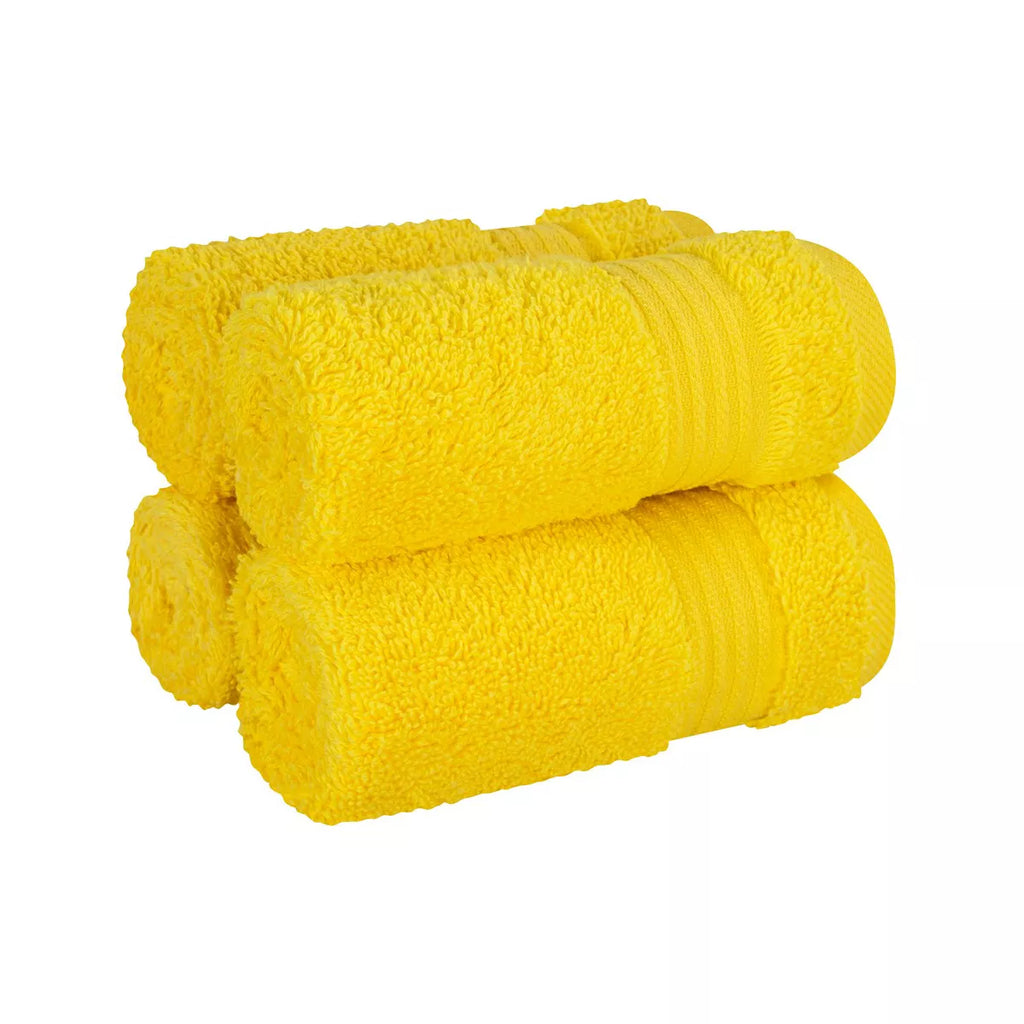 American Soft Linen 100% Cotton Turkish Premium Quality 4 Piece Washcloth Set, 13X13 Inches Washcloth Hand Face Towels for room and Kitchen