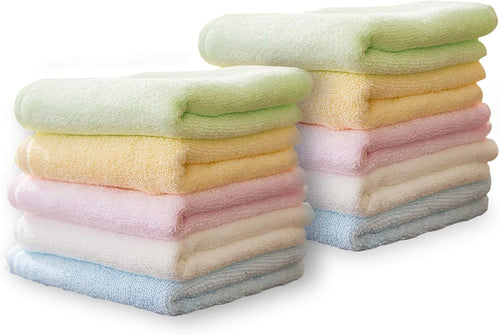 Luxury Washcloths Towel Set 10 Pack Baby Wash Cloth for Bathroom-Hotel-Spa-Kitchen Multi-Purpose Fingertip Towels & Face Cloths