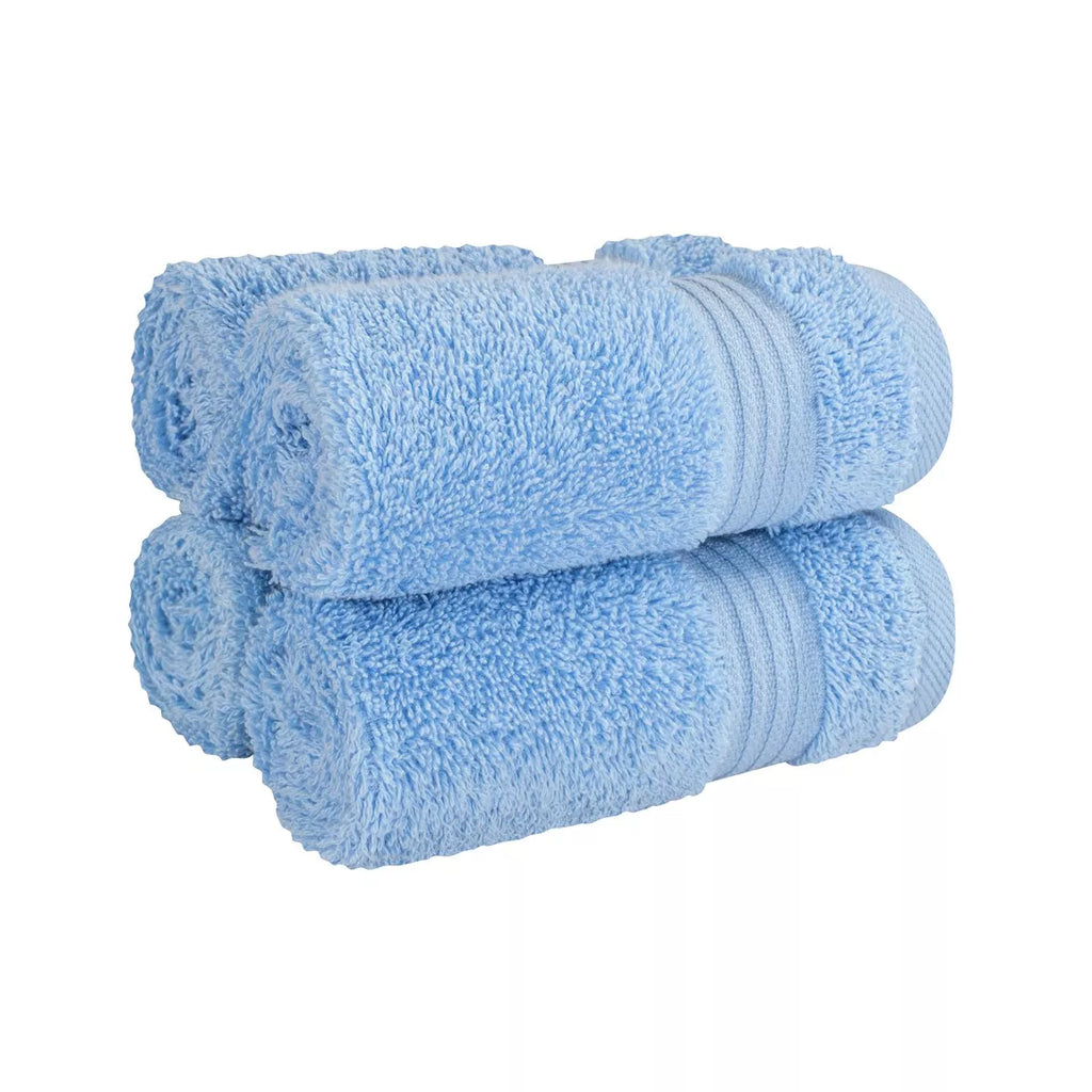 American Soft Linen 100% Cotton Turkish Premium Quality 4 Piece Washcloth Set, 13X13 Inches Washcloth Hand Face Towels for room and Kitchen