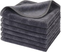 Face Towels Soft Washcloths Quick Drying Face Cloths Reusable Makeup Remover Cloths Microfiber Facial Cloths for Washing Face Gray Makeup Washcloths 6 Pack