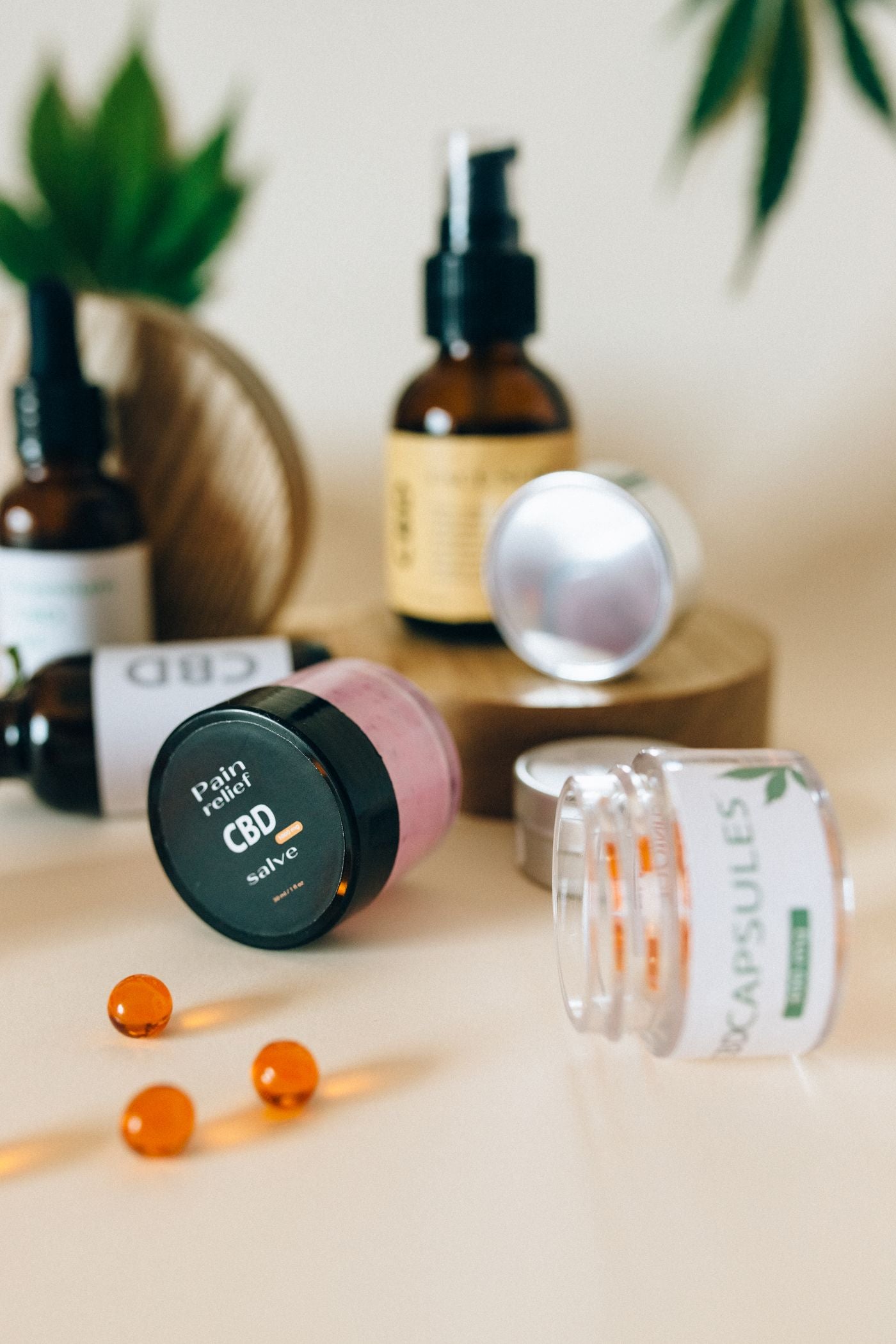 Skincare serum bottle on a clean surface