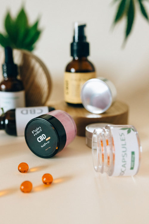 Skincare serum bottle on a clean surface